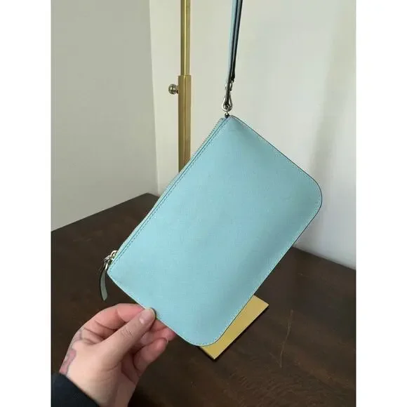 Kate Spade Light Blue Leather Wristlet - Picture 4 of 10